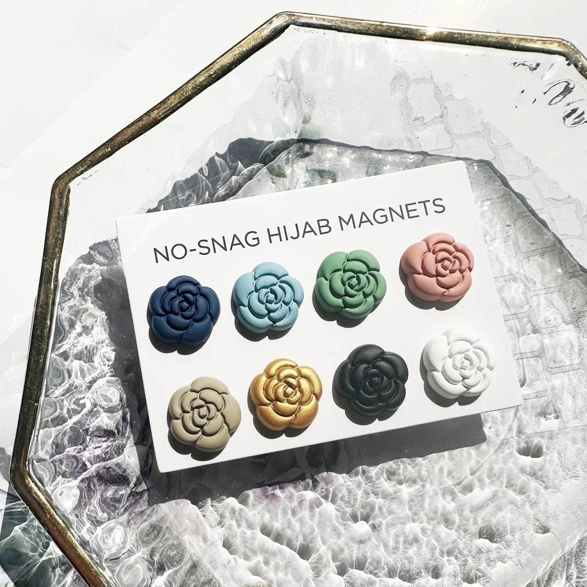 ‌ Secure Elegance Camellia Magnetic Hijab & Scarf Pin (MAC342) - Image 3