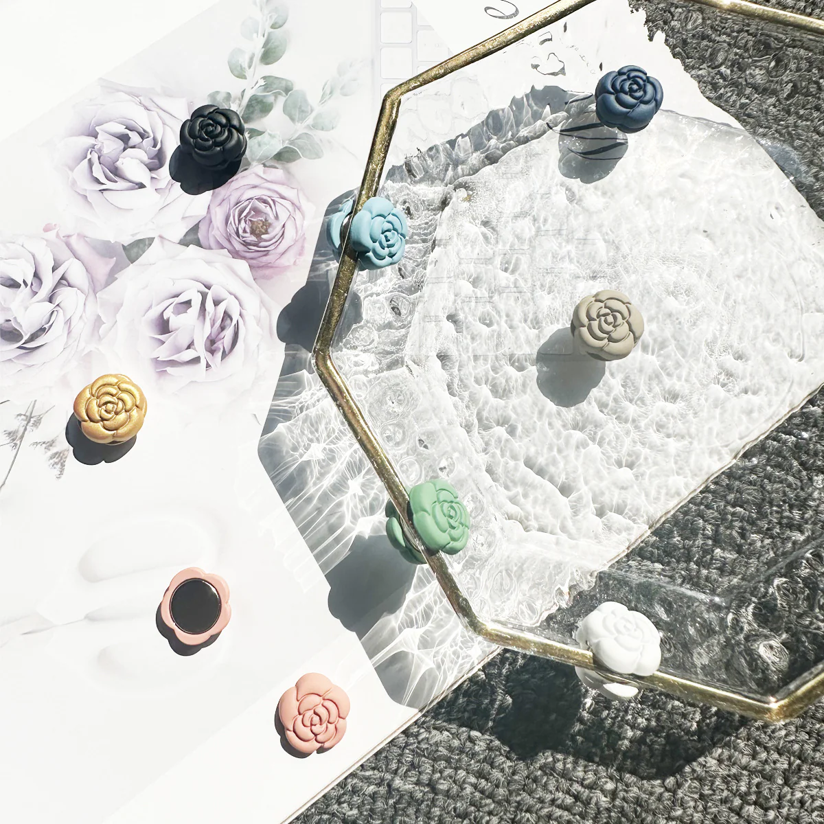 ‌ Secure Elegance Camellia Magnetic Hijab & Scarf Pin (MAC342) - Image 5
