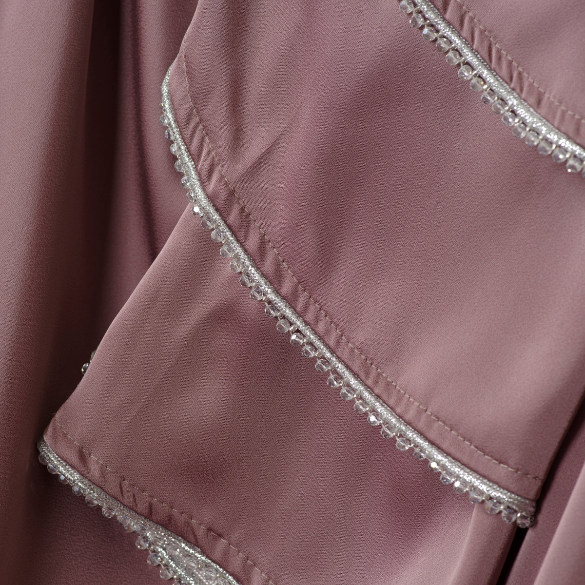 3-Layer Diamond Ruffle Sleeve Abaya With Pockets (MA040) - Image 8