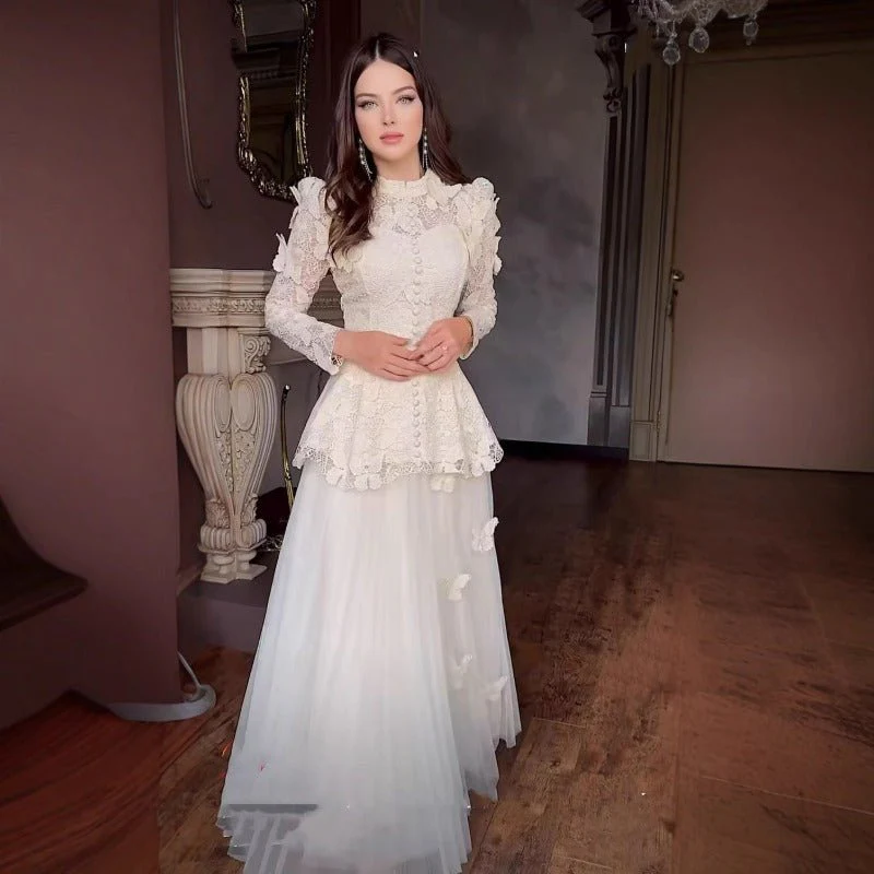 3D Butterfly Lace & Tulle Gown Set(MS223) - Image 2