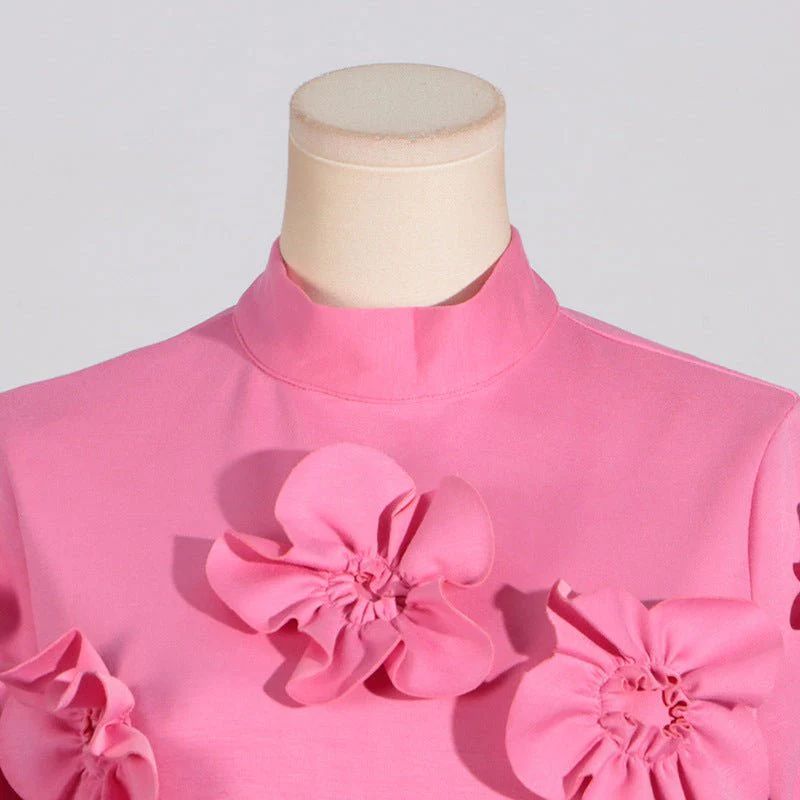 3D Floral Appliqué Maxi Dress(MS356) - Image 7