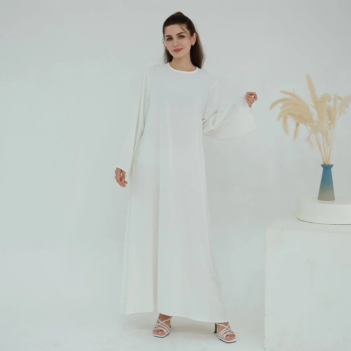 3D Floral Mesh Open Abaya (MOA288) - Image 42