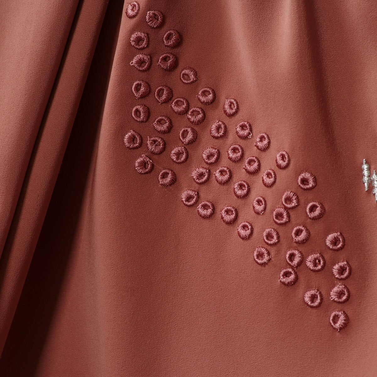 3D Embroidery Abaya With Geometric Beads. 3D Embroidered Open Abaya (MOA085) - Image 20