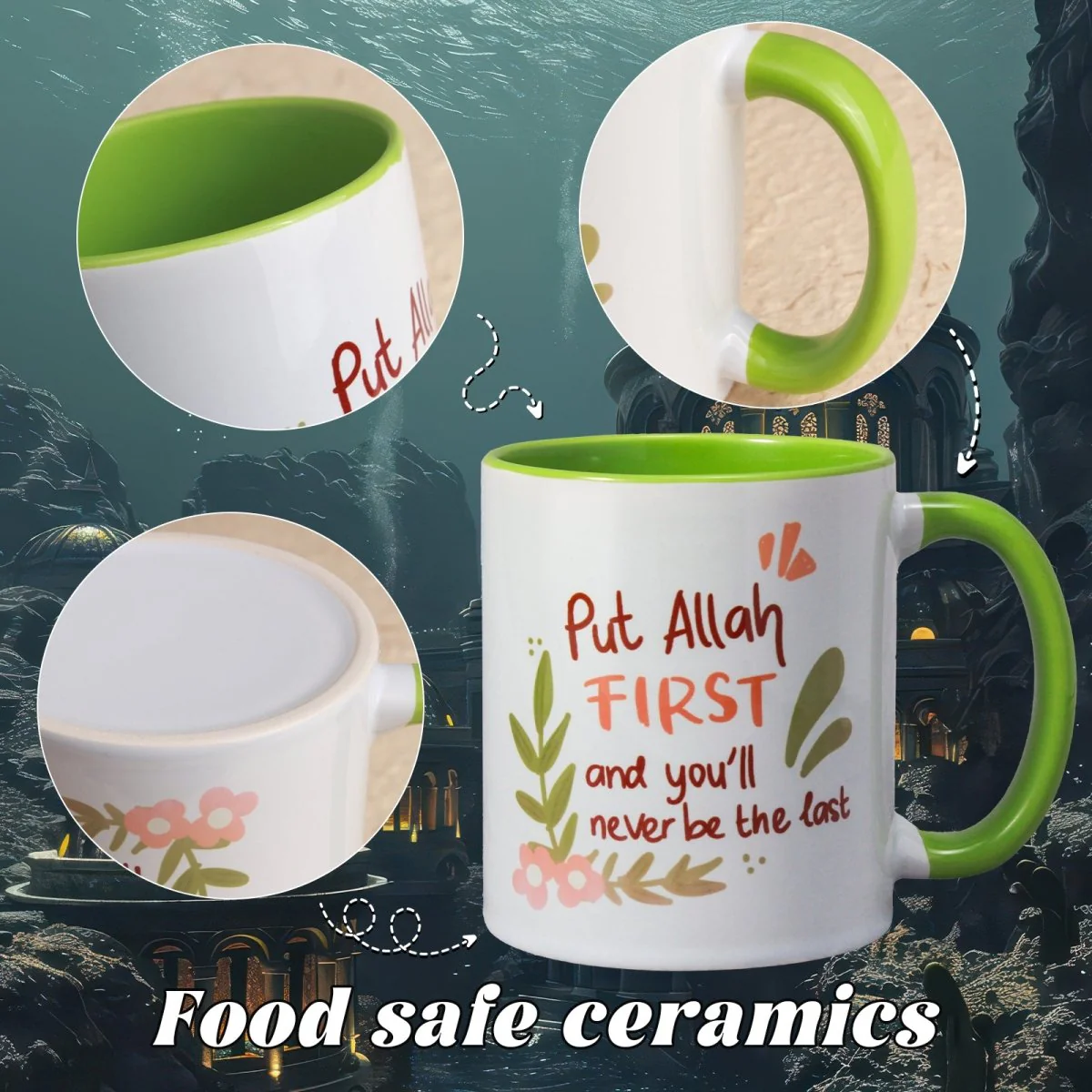 3D Thermal Transfer Printing Pixel-Perfect Muslim Photo Mug Cup(MC01) - Image 47