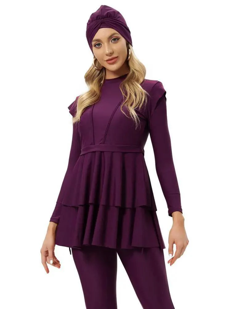 3pcs Burkini Modest Swimsuit | Burkini Swimsuit For Muslimas (MB002) - Image 3