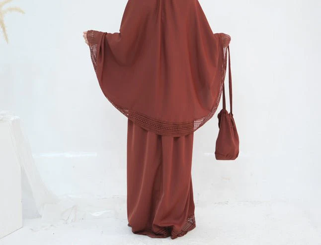 4-Piece Nida Prayer Set with Lace Trim(MK031) - Image 14