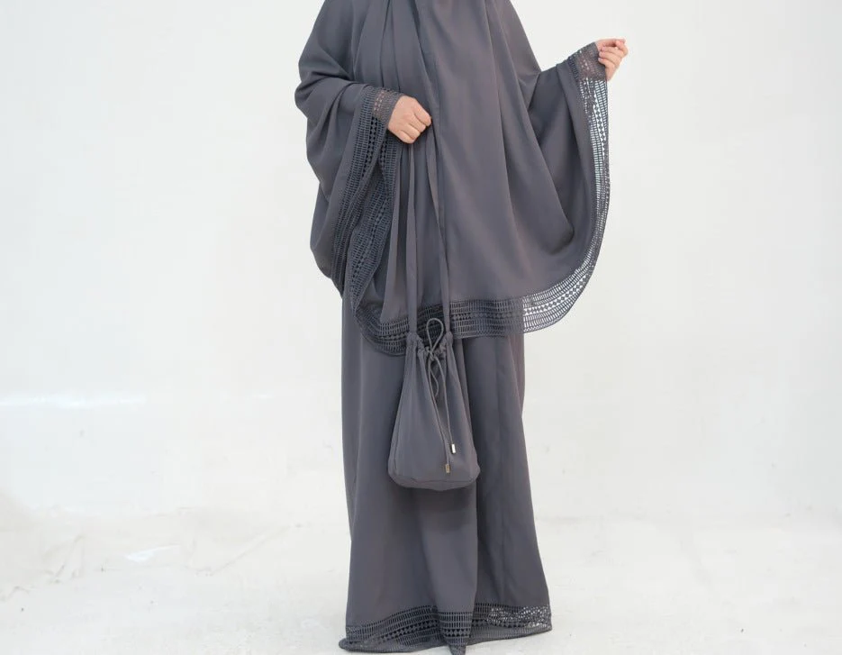 4-Piece Nida Prayer Set with Lace Trim(MK031) - Image 7