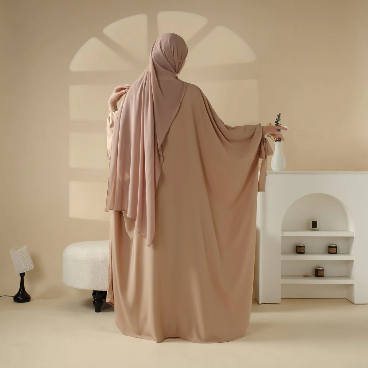 5-Piece Set Farasha Abaya, Premium Farasha Textured Open Abaya (MOA095) - Image 16