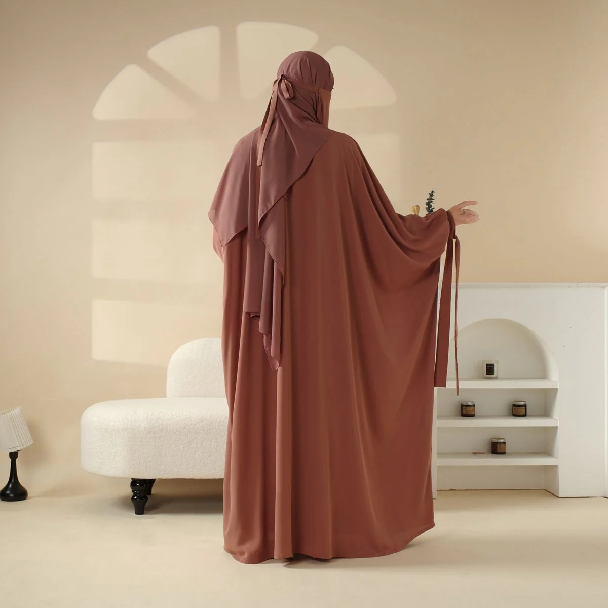 5-Piece Set Farasha Abaya, Premium Farasha Textured Open Abaya (MOA095) - Image 18