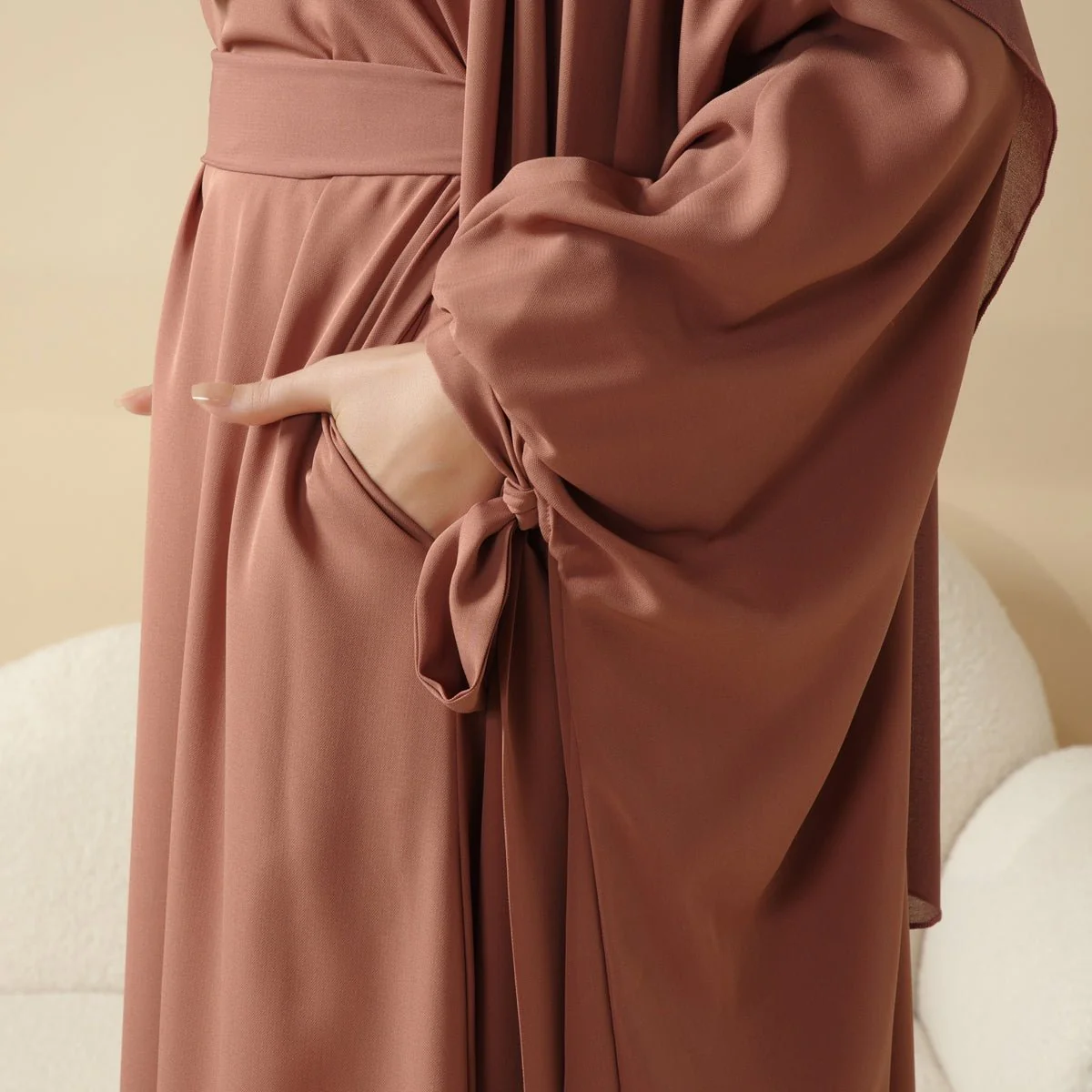 5-Piece Set Farasha Abaya, Premium Farasha Textured Open Abaya (MOA095) - Image 21