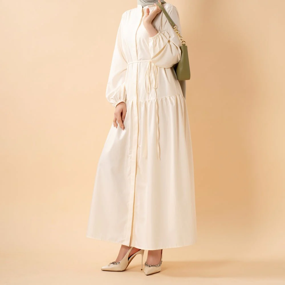 A-Line Trench Shirt Maxi Dress with Pockets(MA422) - Image 15