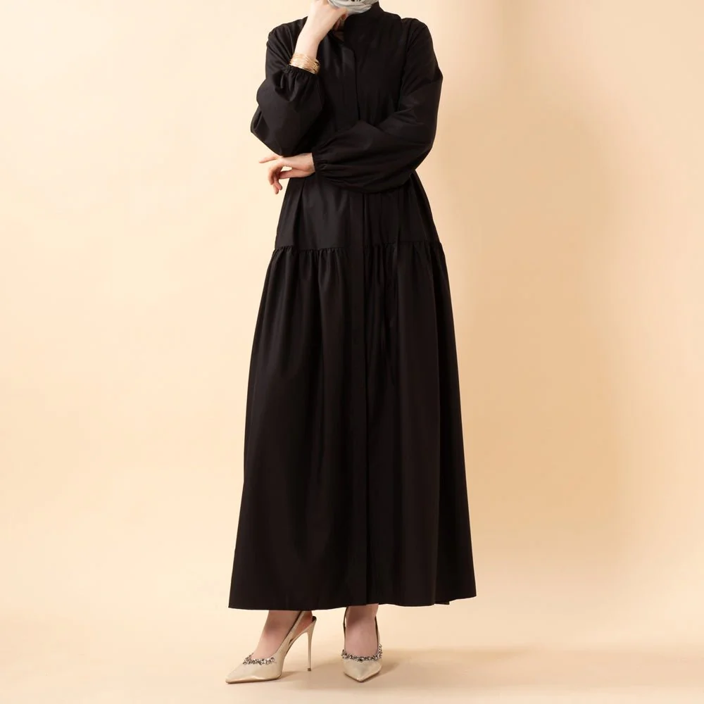 A-Line Trench Shirt Maxi Dress with Pockets(MA422) - Image 22