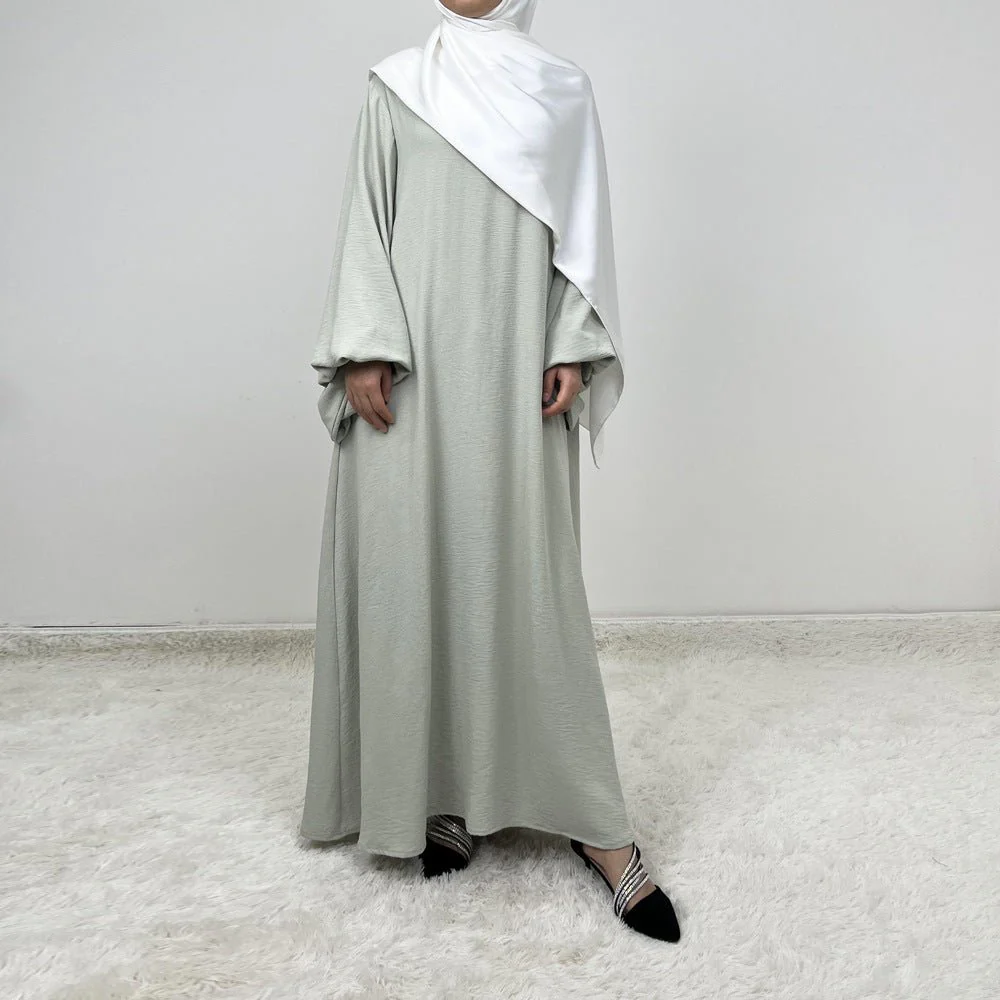 Abaya With Lantern Sleeves Made Of Crepe Material (MA124) - Image 3