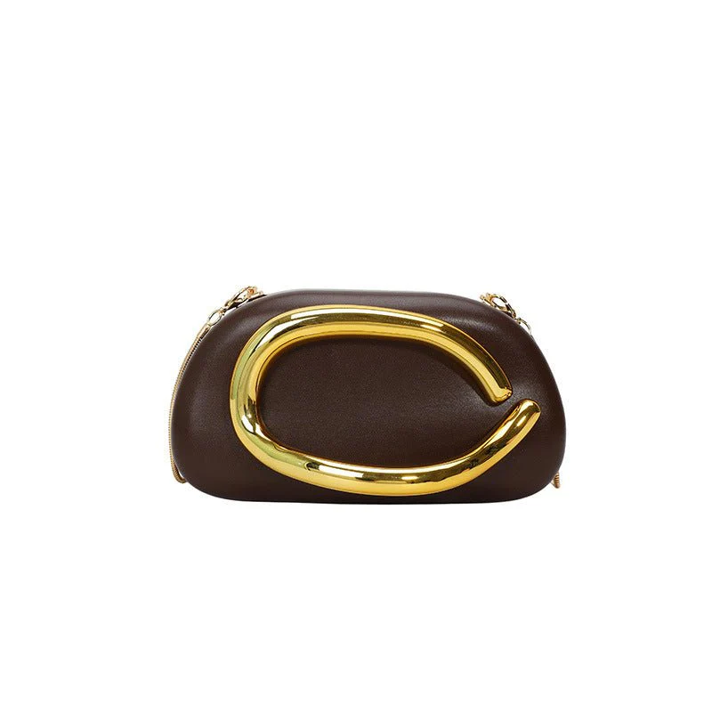 Acrylic Evening Clutch | Metallic Handle Party Bag with Chain Strap(MAC354) - Image 14