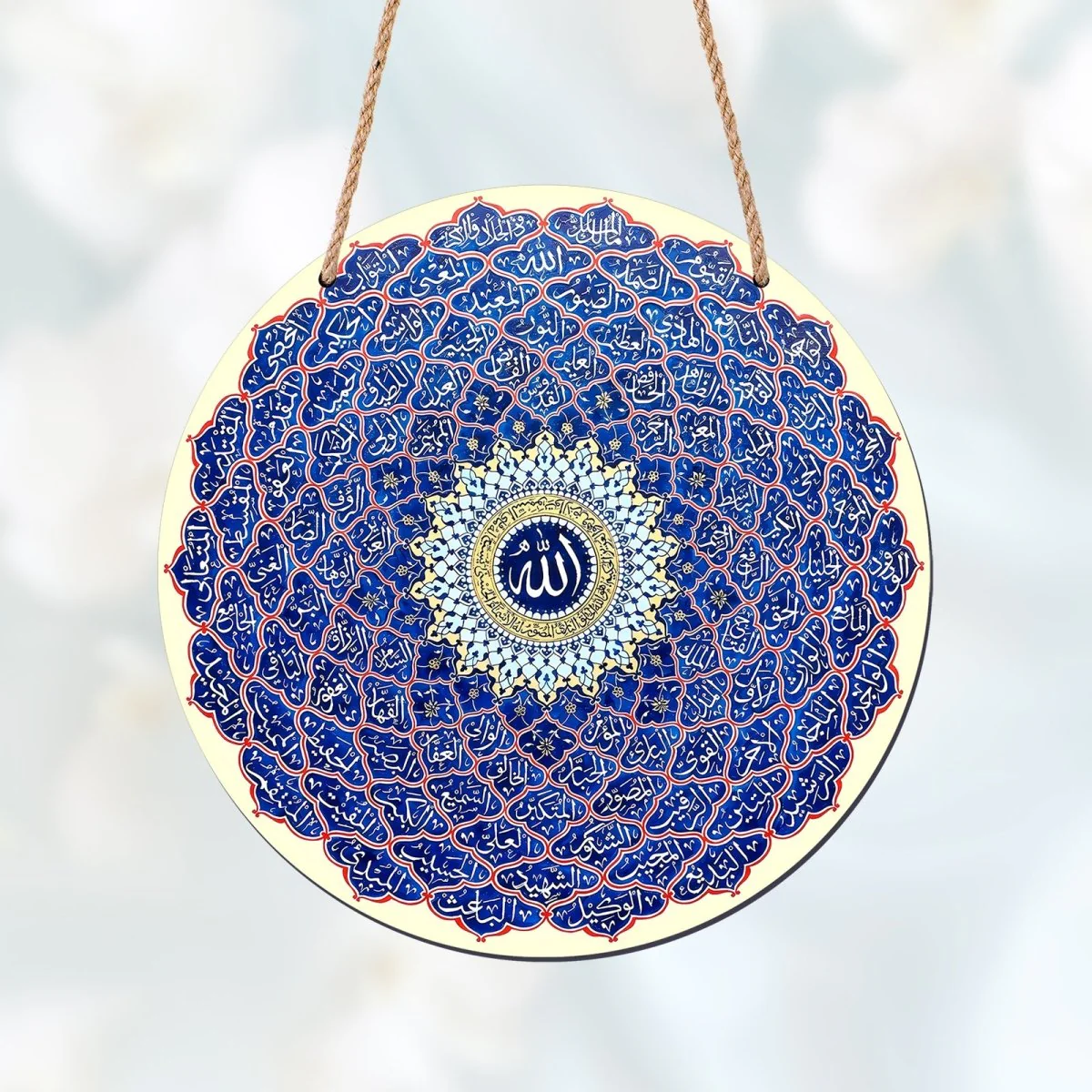 Arabic Calligraphy Art Decor Islamic Wooden Round Wall Hanging (MAC408) - Image 11