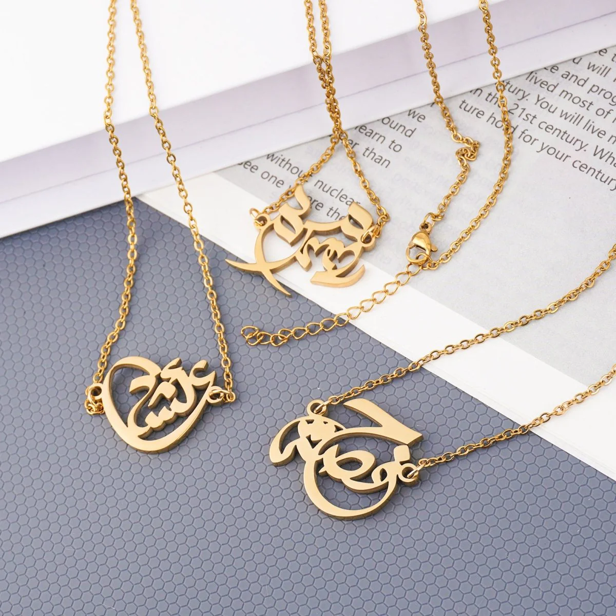Arabic Calligraphy Name Necklace – Muslim Women Pendant Collection (MAC407) - Image 11
