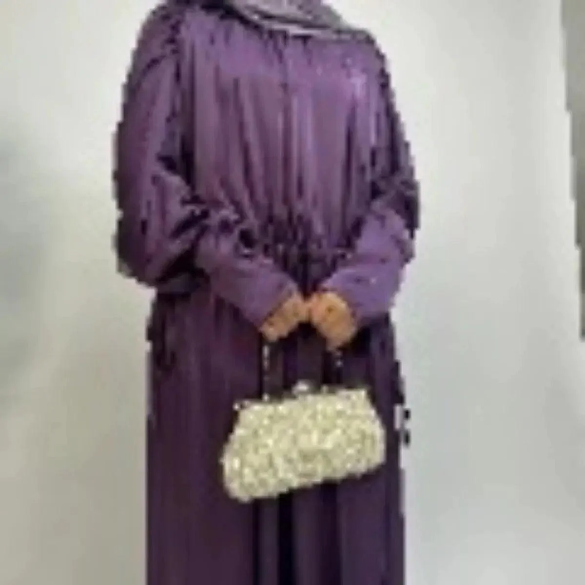 Armani Abaya: Perfect Satin Abaya With A Drawstring (MA039) - Image 5
