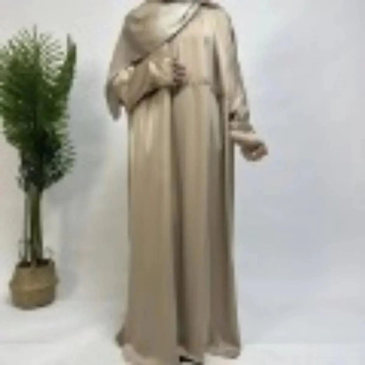 Armani Abaya: Perfect Satin Abaya With A Drawstring (MA039) - Image 8