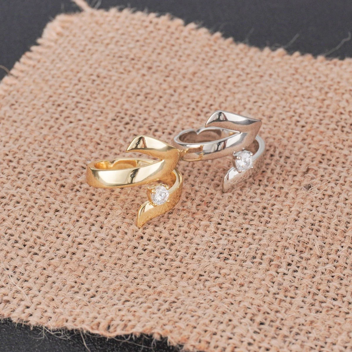 Artisan Asymmetric Diamond Ring Edgy Glamour for Standout Moments (MAC282) - Image 3
