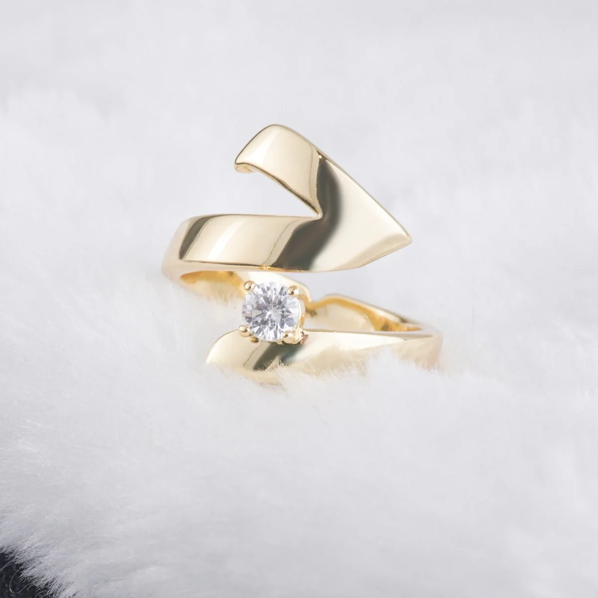 Artisan Asymmetric Diamond Ring Edgy Glamour for Standout Moments (MAC282) - Image 5