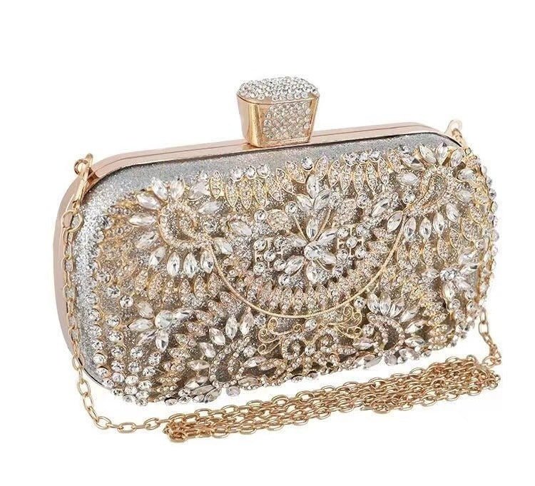 Artisan Crystal-Flower Evening Clutch Luxury Glitter Handbag for Couture & Galas (MAC274) - Image 2