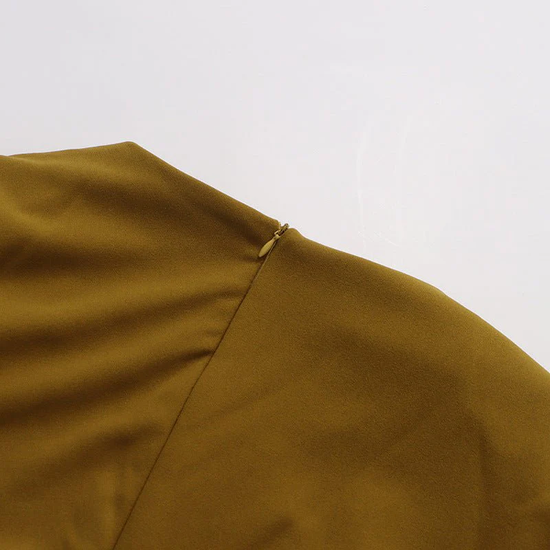 Asymmetric Cape Gown with Back Slit(MS216) - Image 11