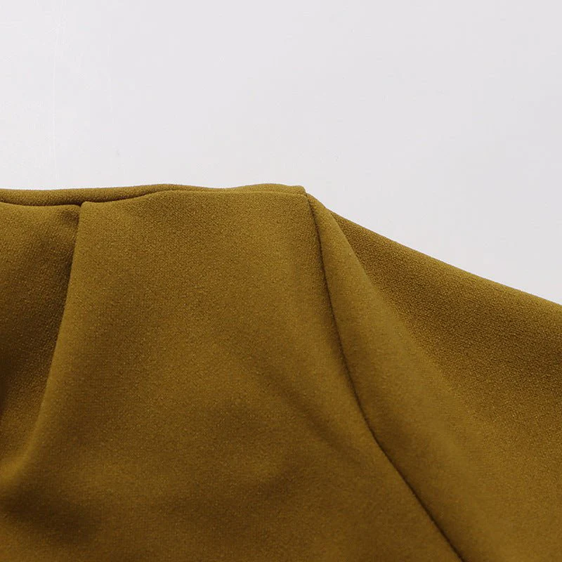 Asymmetric Cape Gown with Back Slit(MS216) - Image 9