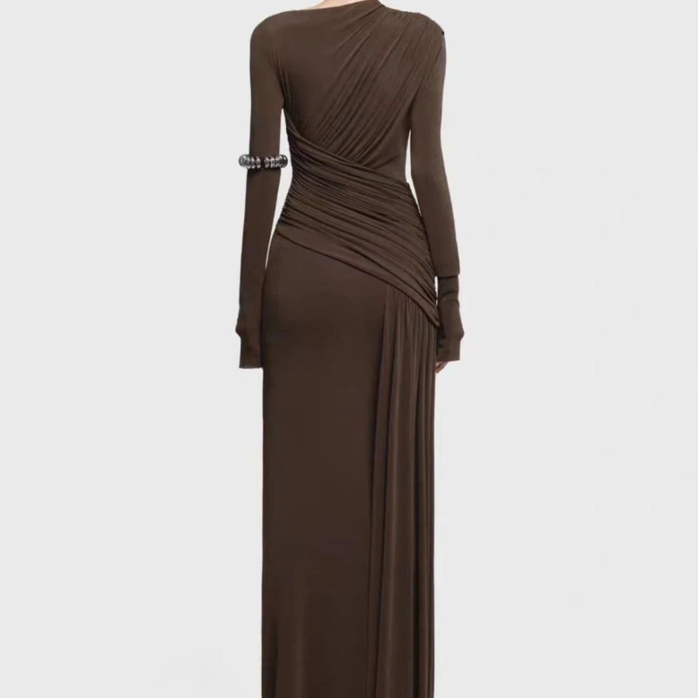 Asymmetric Draped Evening Gown(MS220) - Image 8