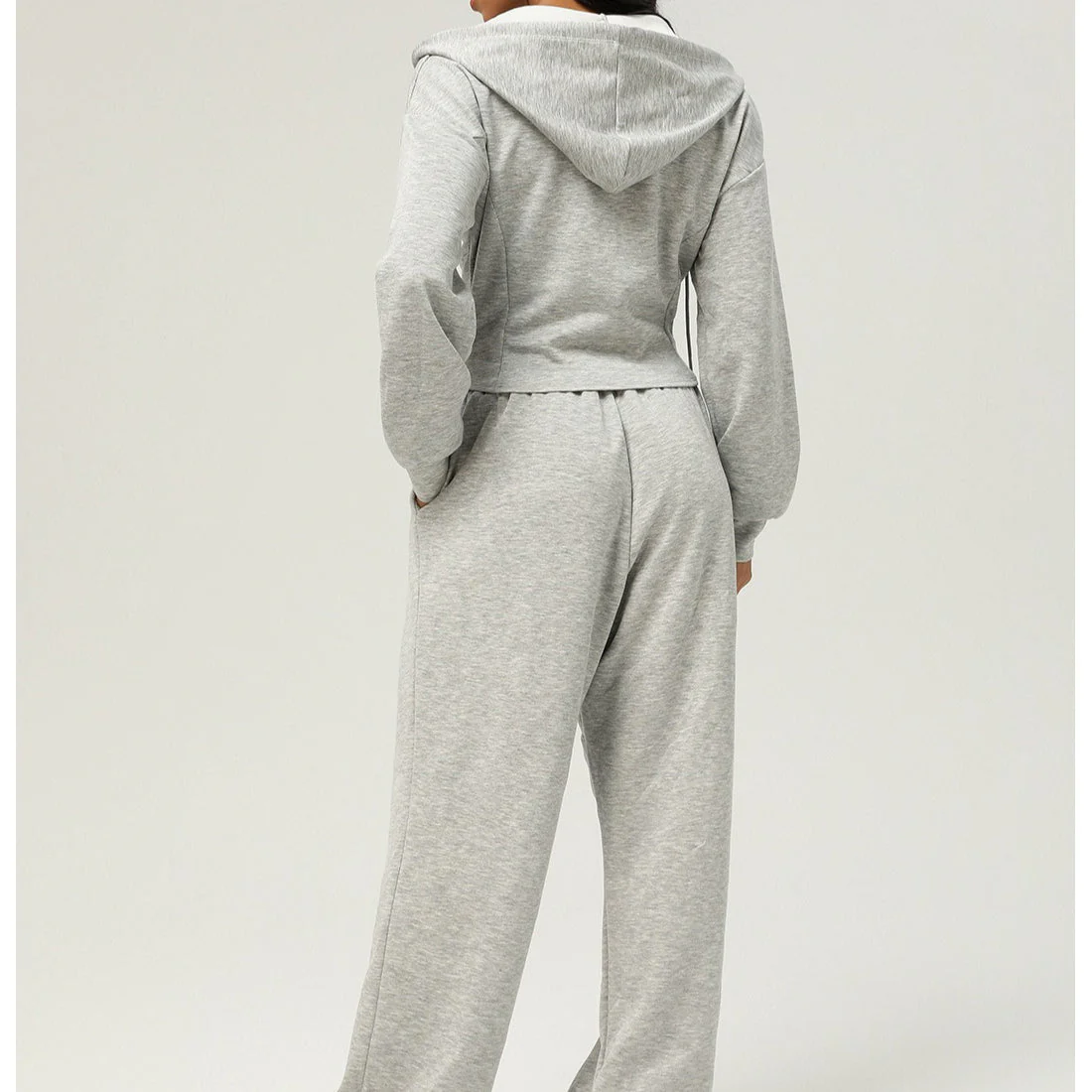 Athletic Zip-Up Hoodie Jacket | Cinched Waist Yoga Top with Pockets(MS169) - Image 12