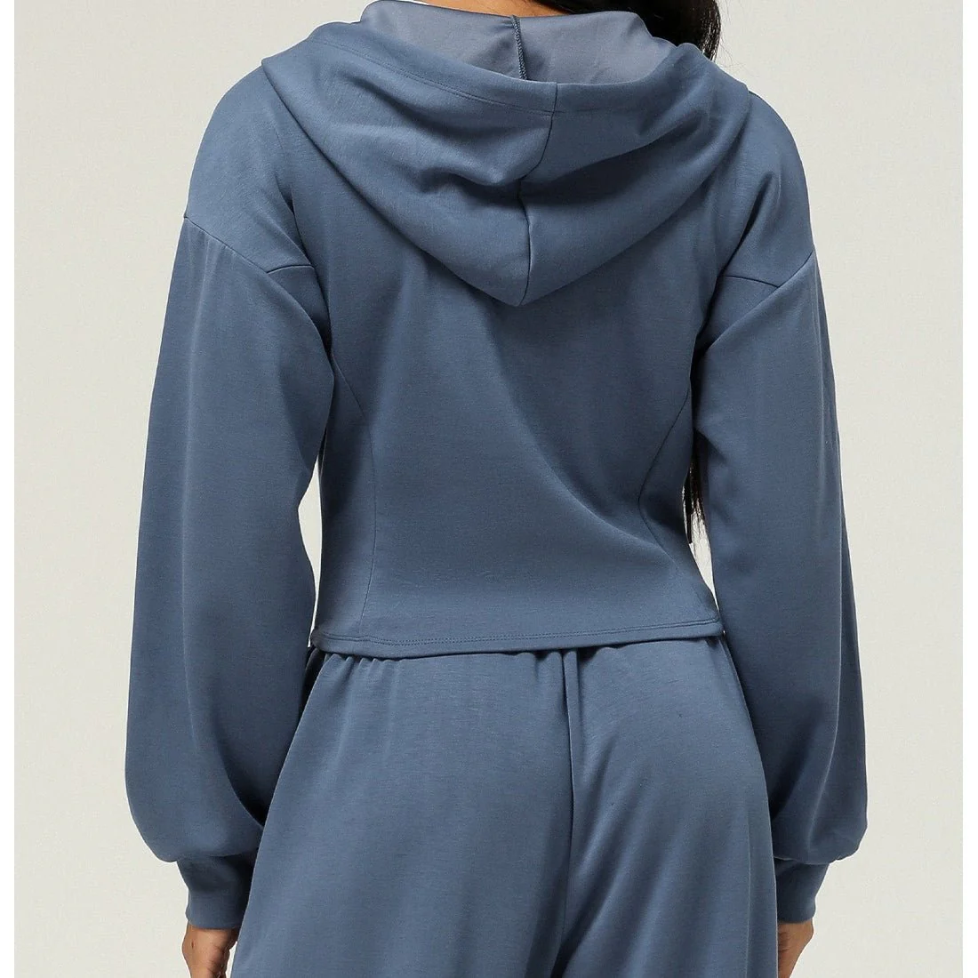 Athletic Zip-Up Hoodie Jacket | Cinched Waist Yoga Top with Pockets(MS169) - Image 6
