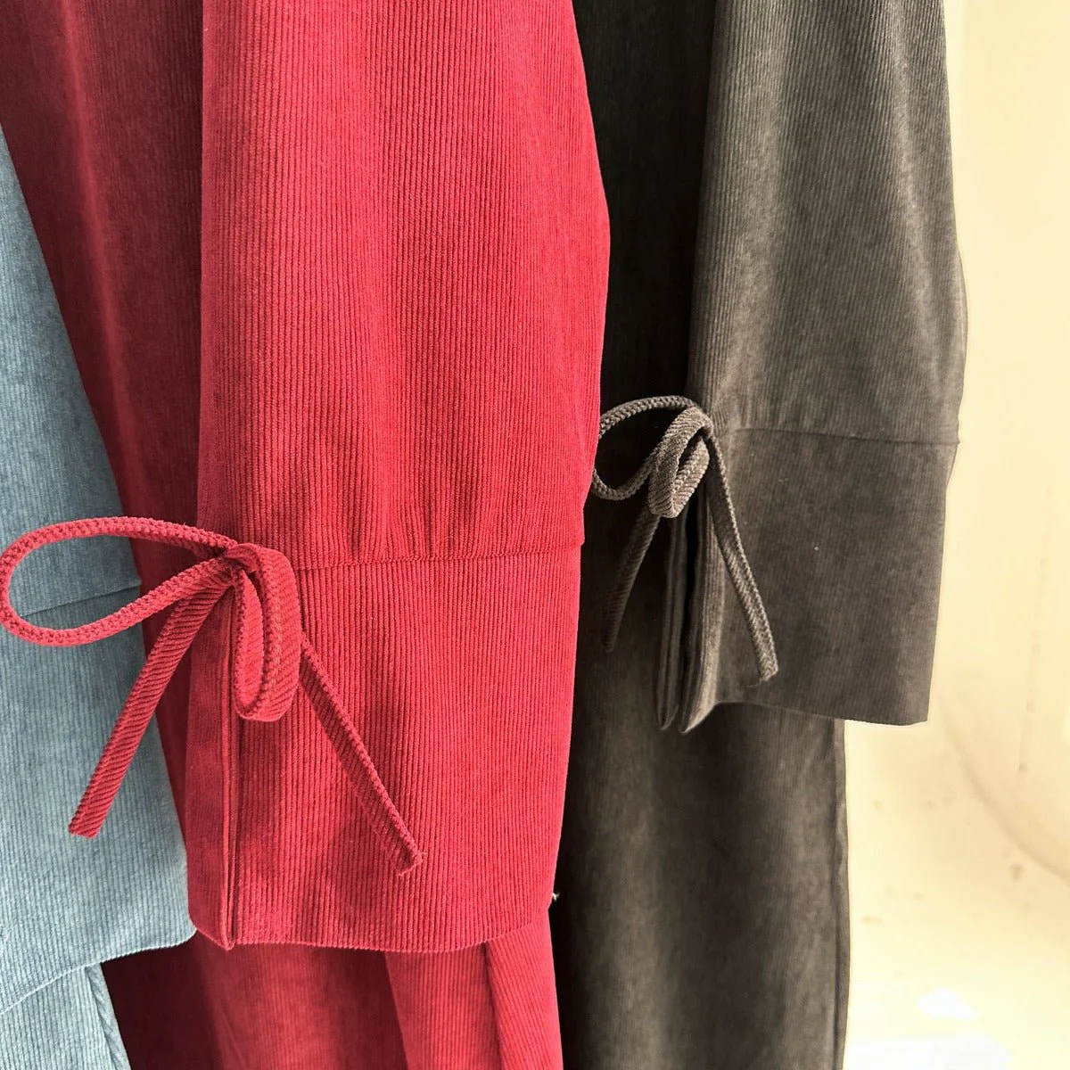 Autumn Bow-Sleeve Corduroy Abaya | Modest Muslim Women's Luxury Wear(MA248) - Image 8