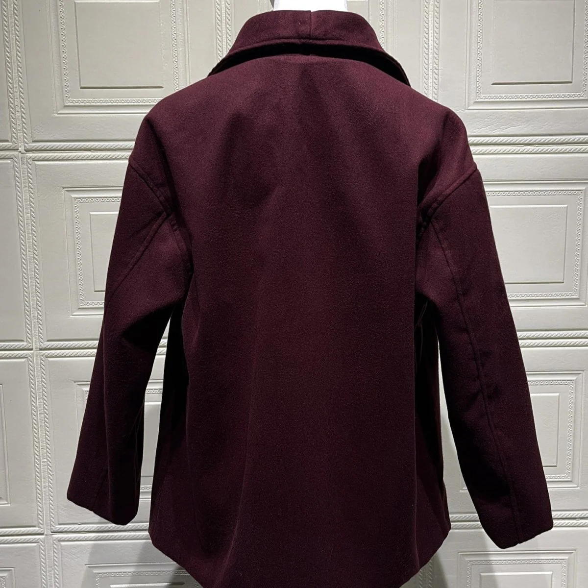 Belted Wrap Coat with Wide Collar | Double-Faced Wool Blend Jacket(MS254) - Image 9