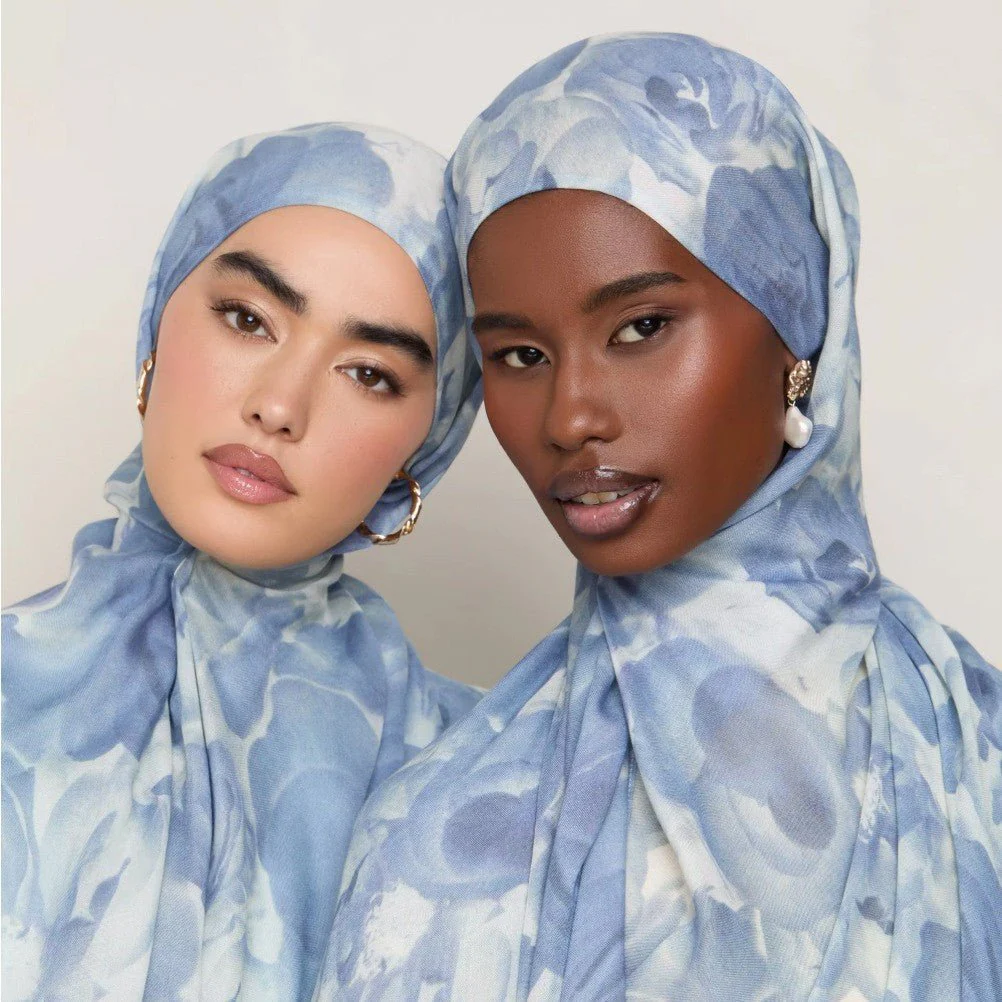 Blossom Watercolor Hijab Versatile Soft Headscarf (MH163)