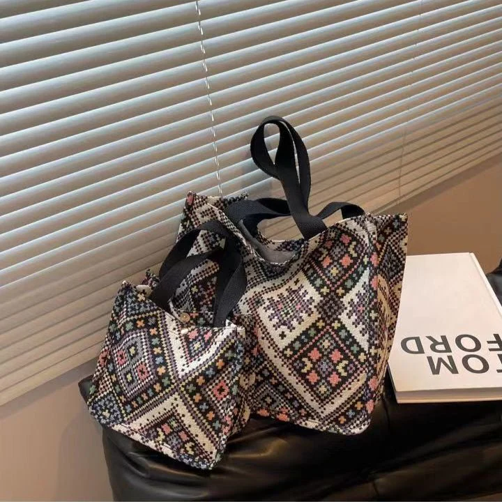 Boho Chic Canvas Tote - Spacious Convertible Bag for Campus & Commute (MAC261) - Image 3