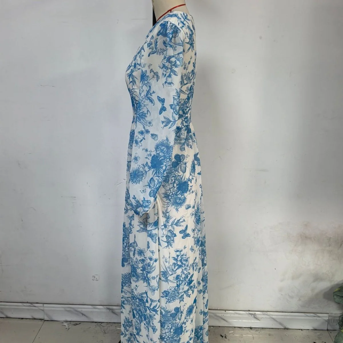 Botanical Print Maxi Dress (MS392) - Image 10