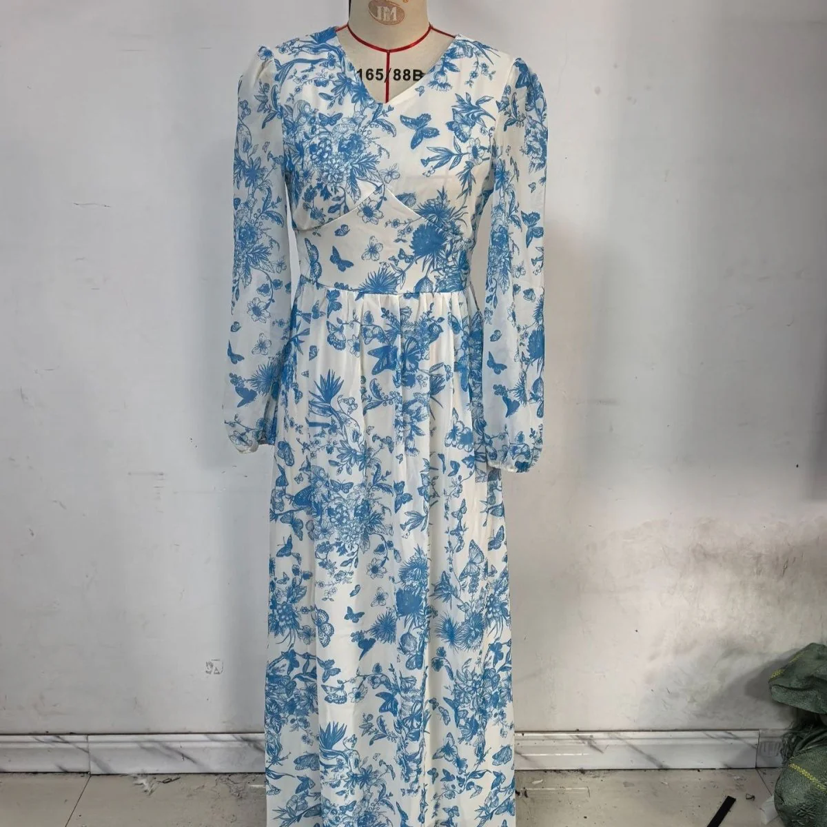 Botanical Print Maxi Dress (MS392) - Image 8