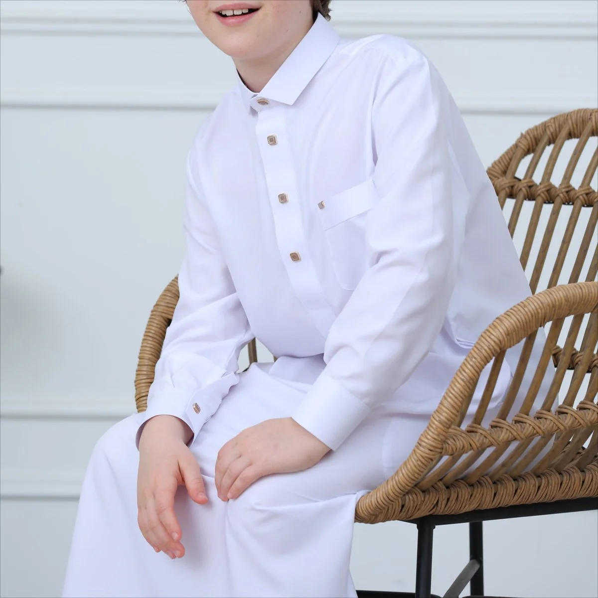 Boys Button-Front Thobe(MKB011) - Image 10