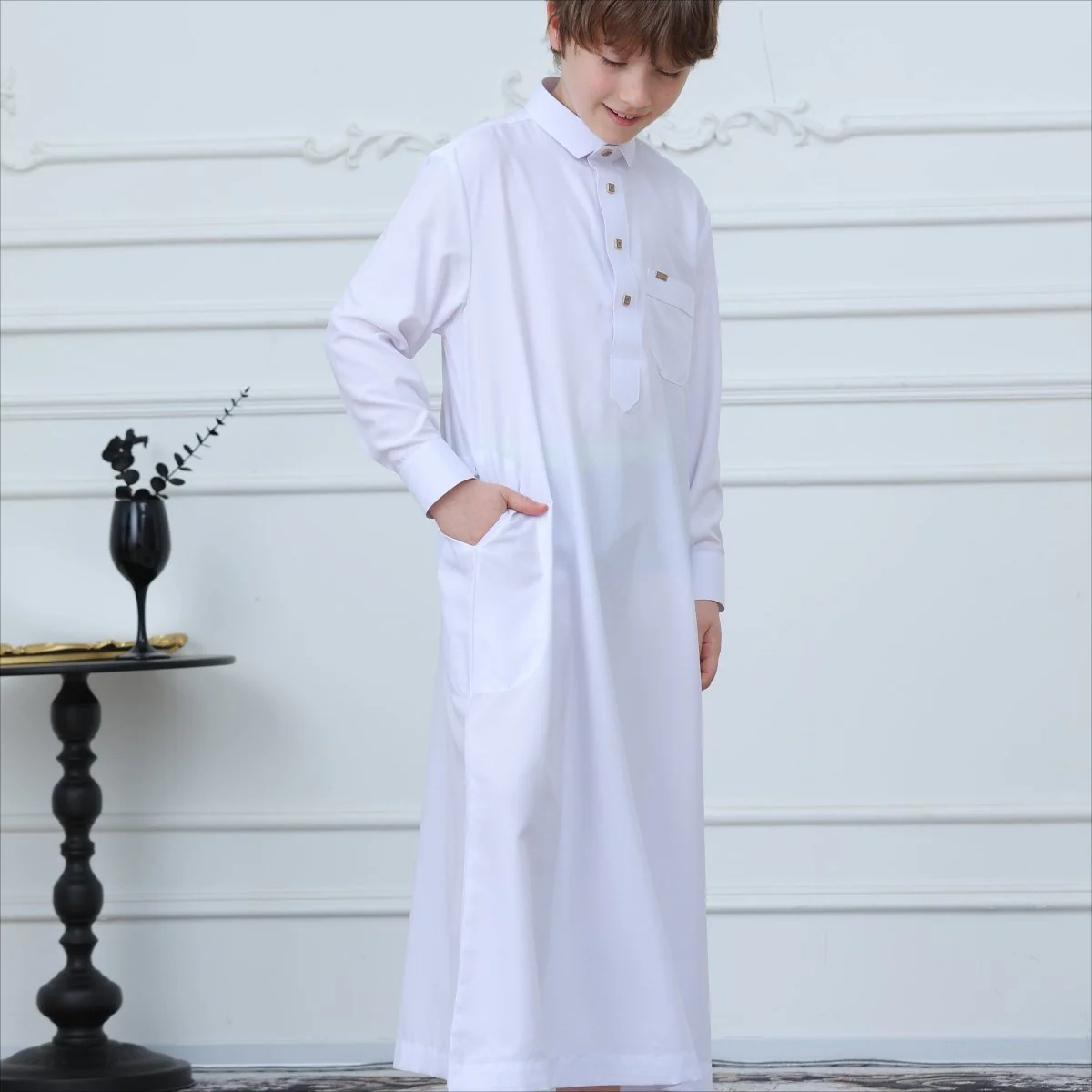 Boys Button-Front Thobe(MKB011) - Image 4