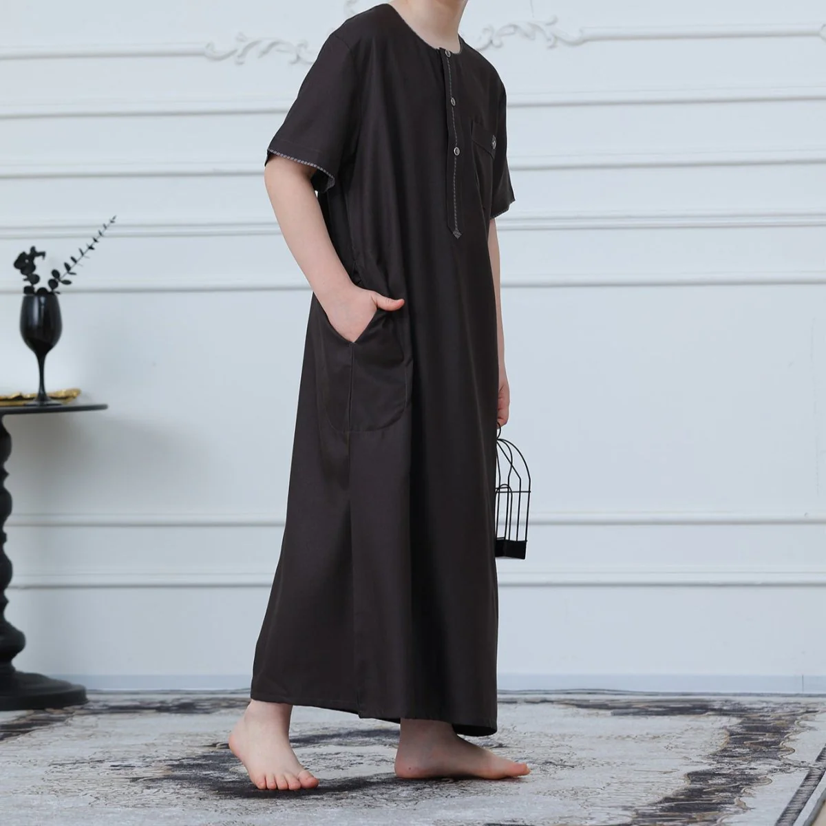 Boys' Embroidered Thobe(MKB032) - Image 3