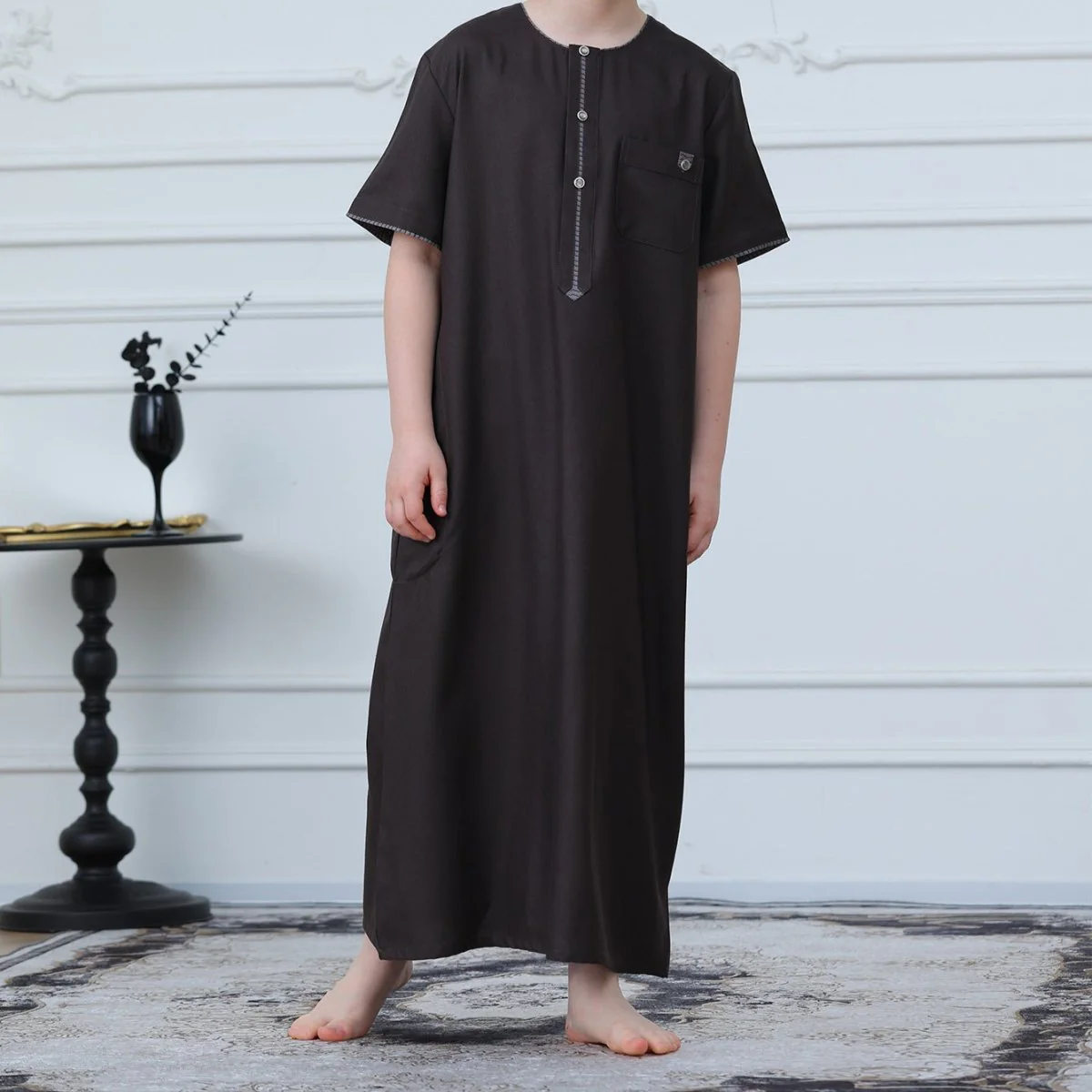 Boys' Embroidered Thobe(MKB032) - Image 5
