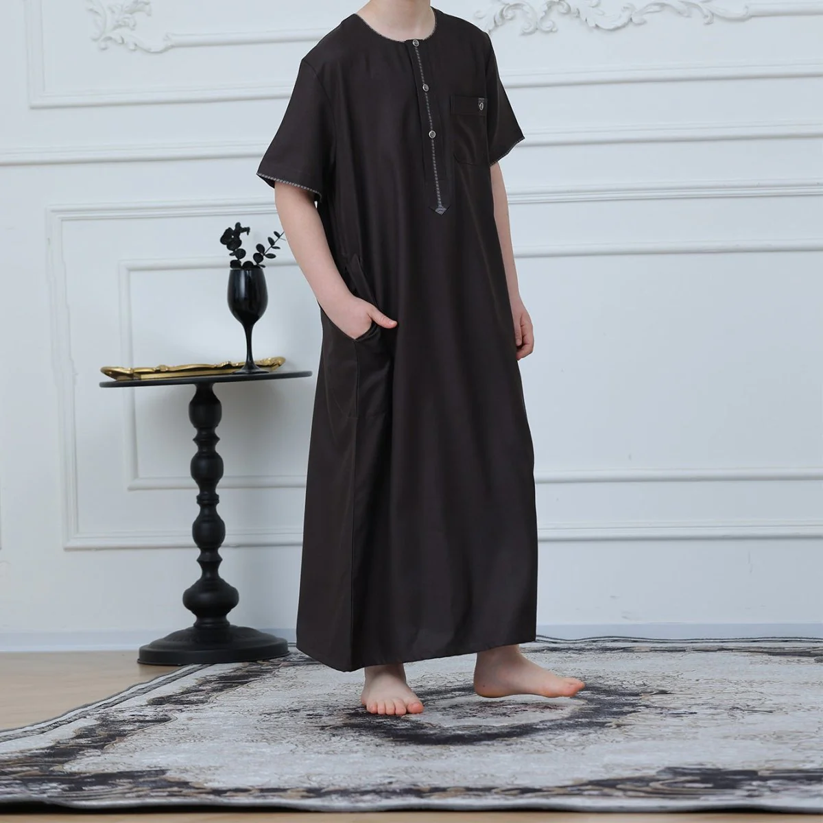 Boys' Embroidered Thobe(MKB032) - Image 6