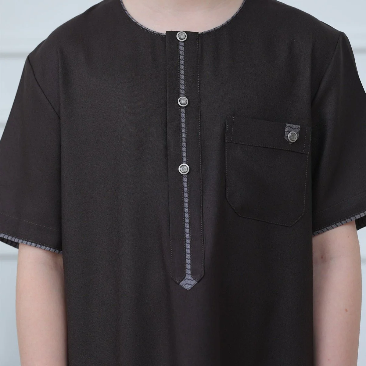 Boys' Embroidered Thobe(MKB032) - Image 7