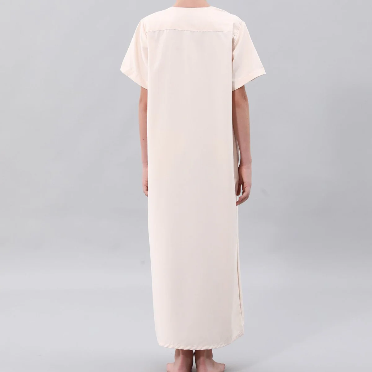 Boys' Embroidered Thobe with Chest Pocket(MKB026) - Image 4