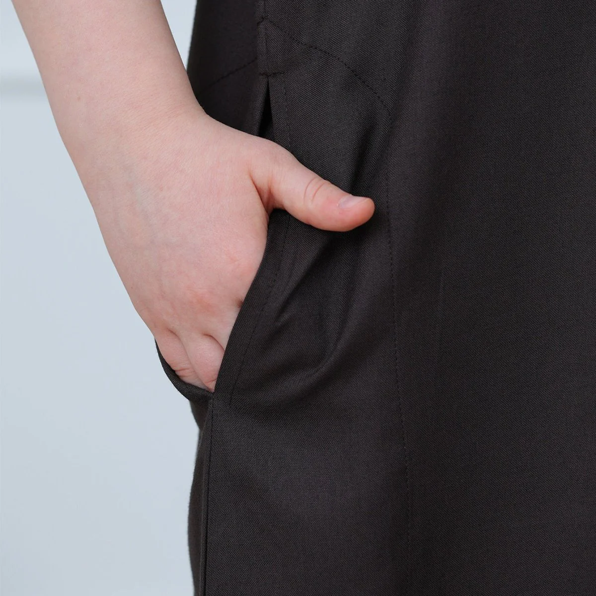 Boys' Embroidered Thobe with Pockets(MKB023) - Image 8