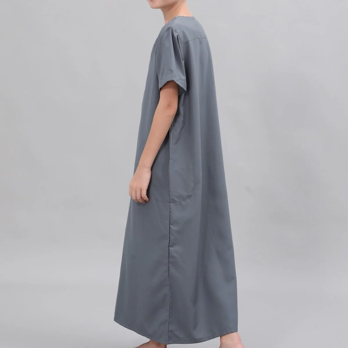 Boys' Embroidered Thobe with Side Pockets(MKB035) - Image 38
