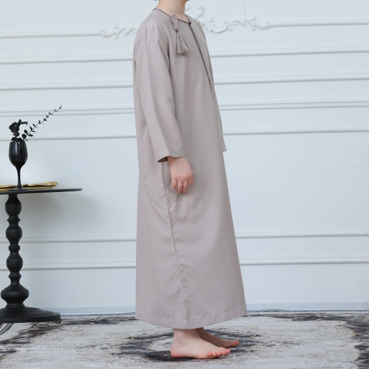 Boys Embroidered Thobe with Tassel Detail(MKB016) - Image 12