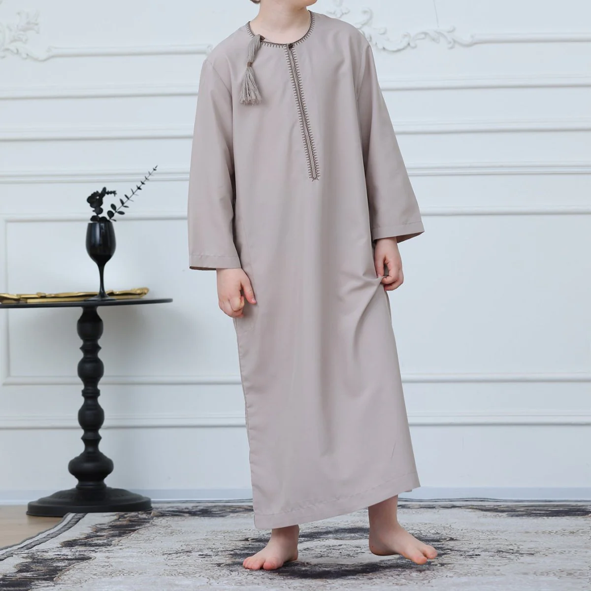 Boys Embroidered Thobe with Tassel Detail(MKB016) - Image 13
