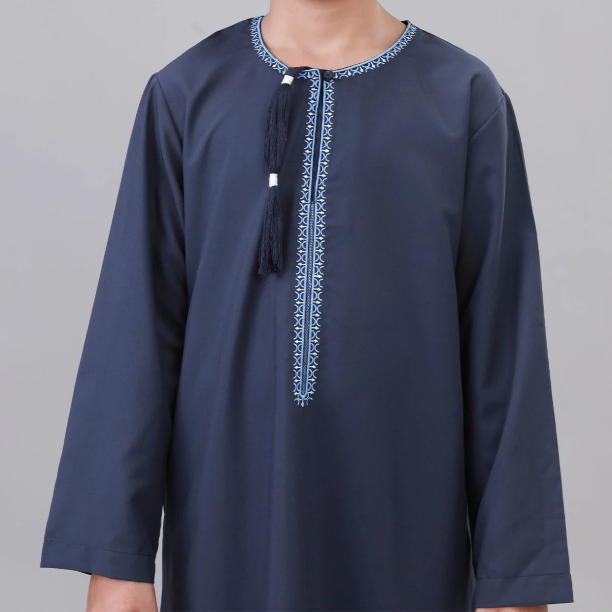 Boys Embroidered Thobe with Tassel Detail(MKB016) - Image 8