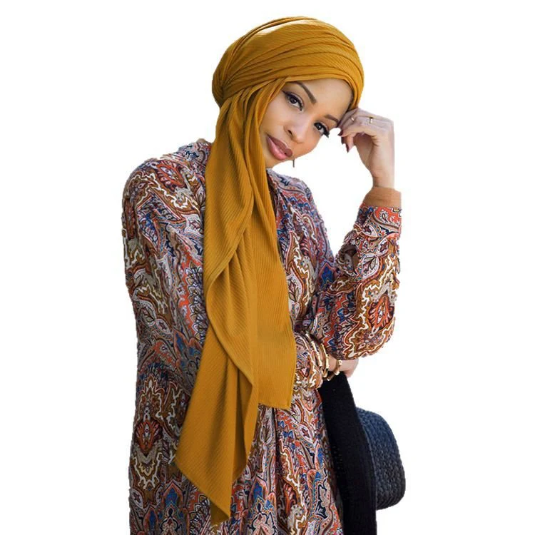 Breathable Stretch Knit Scarf Hijab (MH189) - Image 5