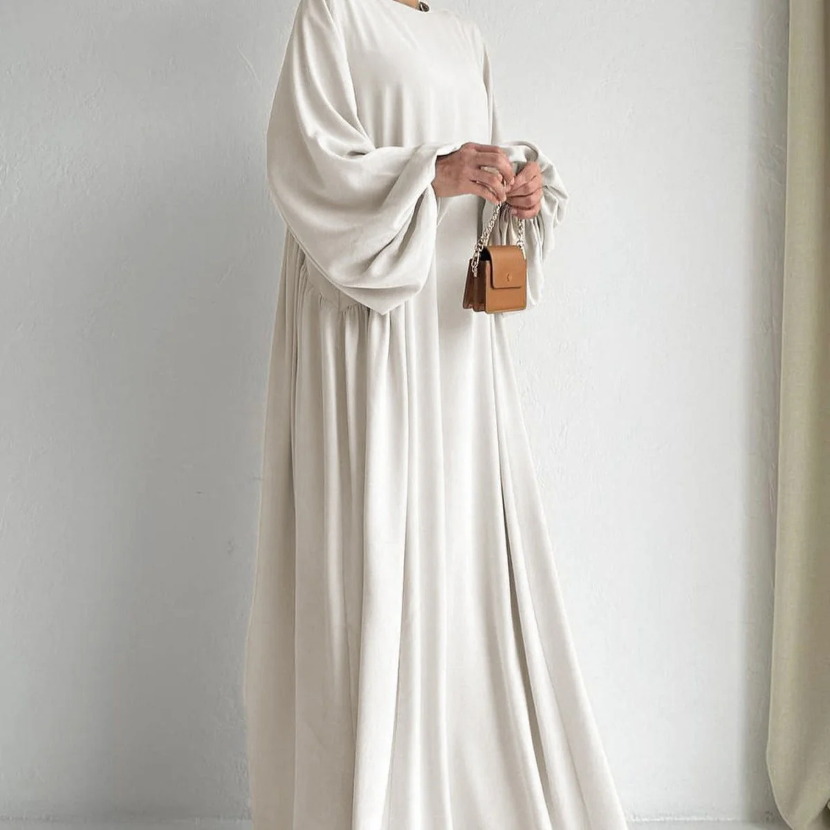 Simple Puff Balloon Sleeve Abaya (MA066) - Image 11